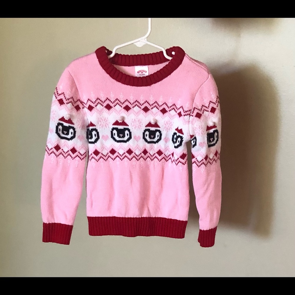 Holiday Time Pink and Red Sweater
